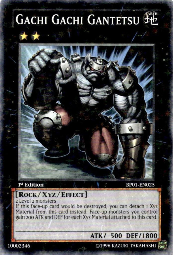 Yugioh Gachi Gachi Gantetsu BP01-EN025 Starfoil Rare 1st Edition VLP/NM