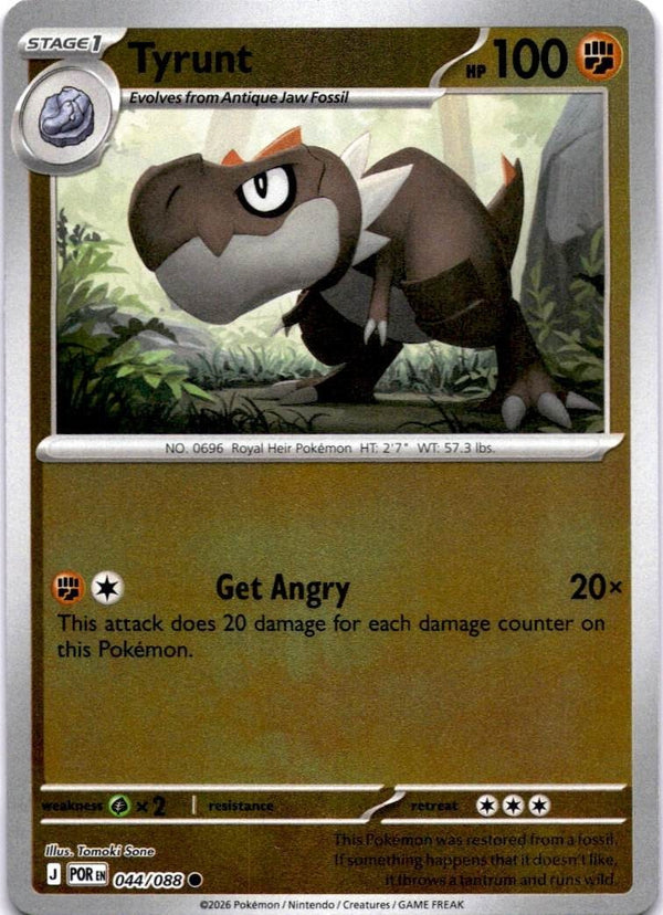 Pokemon Tyrunt 044/088 Perfect Order Reverse Holo NM