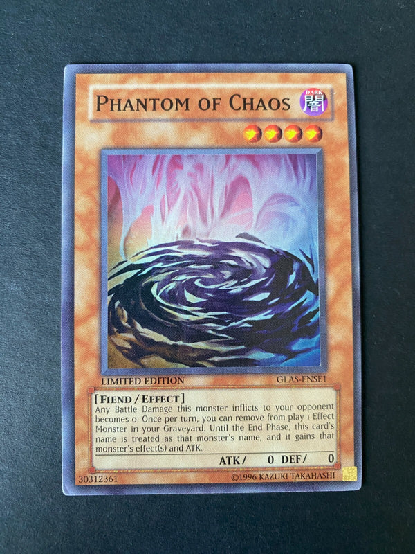 Yugioh Phantom of Chaos GLAS-ENSE1 Super Rare Limited Edition LP