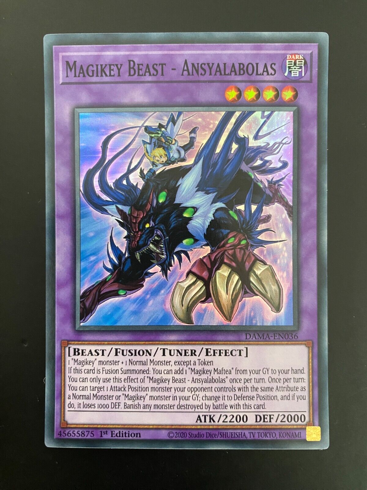 Yugioh Magikey Beast - Ansyalabolas DAMA-EN036 Super Rare 1st Edition NM/MINT