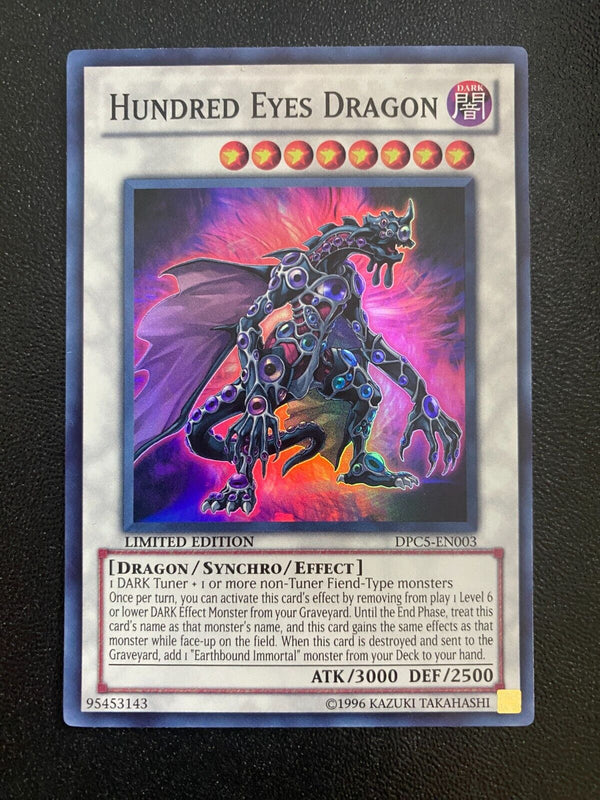 Yugioh Hundred Eyes Dragon DPC5-EN003 Super Rare Limited Edition VLP/NM