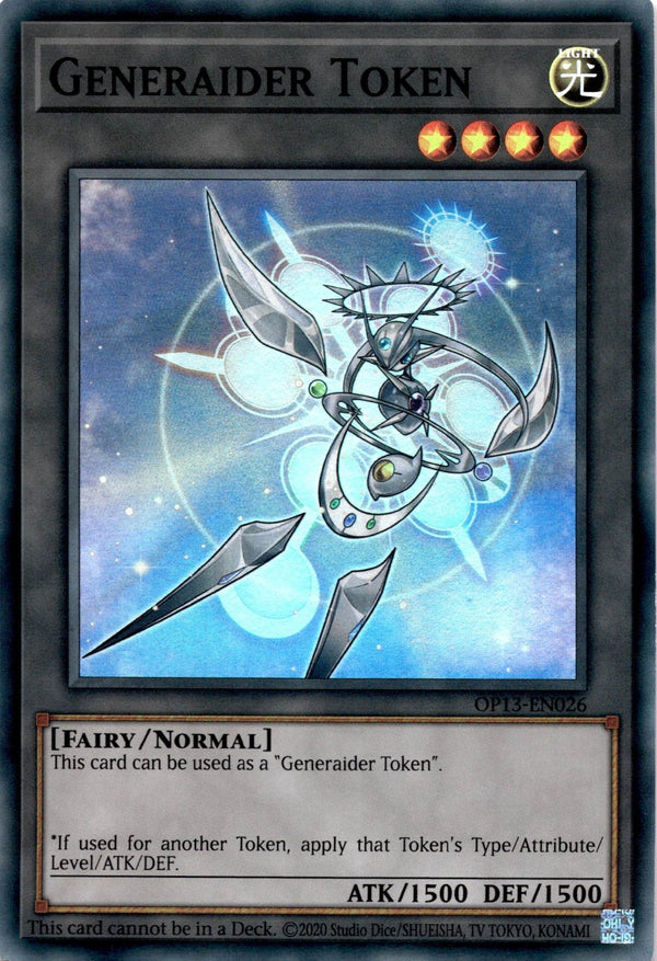 Yugioh Generaider Token OP13-EN026 Super Rare Unlimited Edition VLP/NM