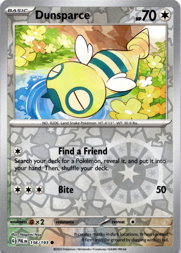 Pokemon Dunsparce 156/193 Paldea Evolved Reverse Holo NM