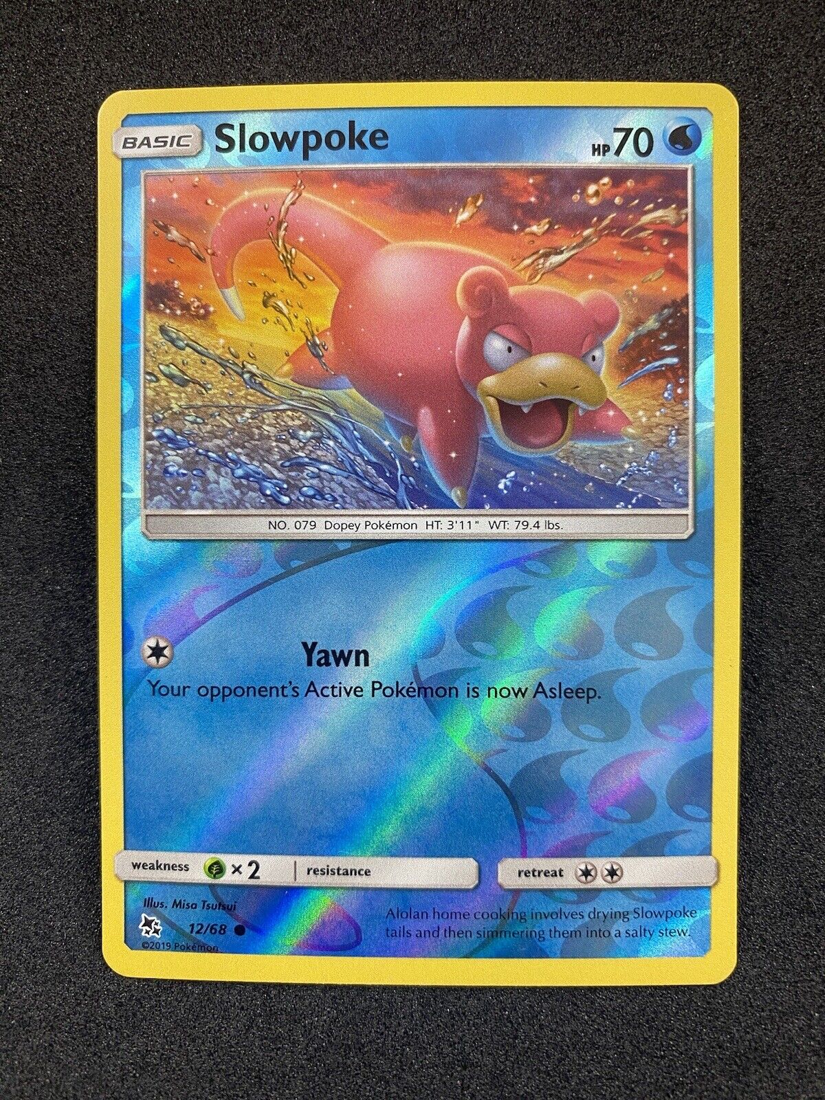 Pokemon Slowpoke 12/68 Reverse Holo Hidden Fates NM