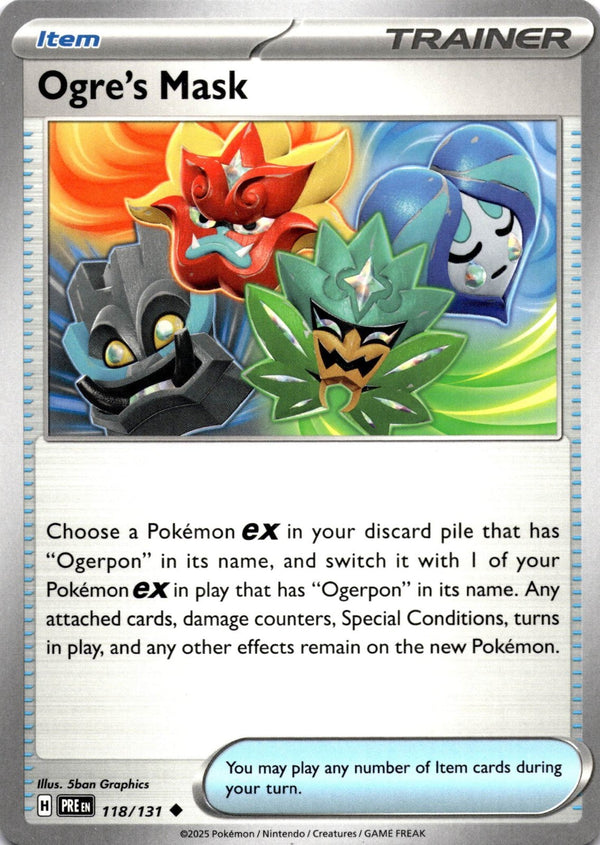 Pokemon Ogre's Mask 118/131 Prismatic Evolutions Non Holo NM