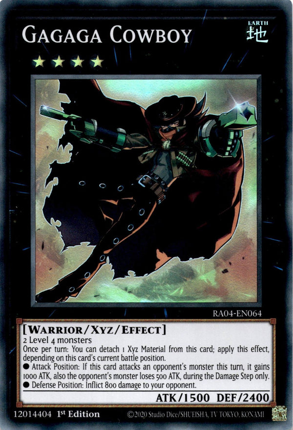 Yugioh Gagaga Cowboy RA04-EN064 Super Rare 1st Edition NM