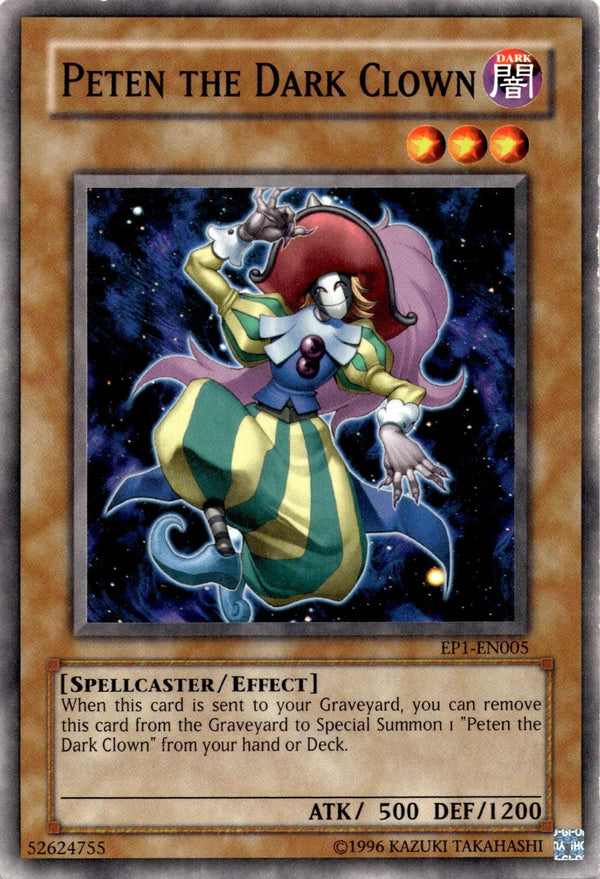 Yugioh Peten the Dark Clown EP1-EN005 Common Unlimited Edition LP
