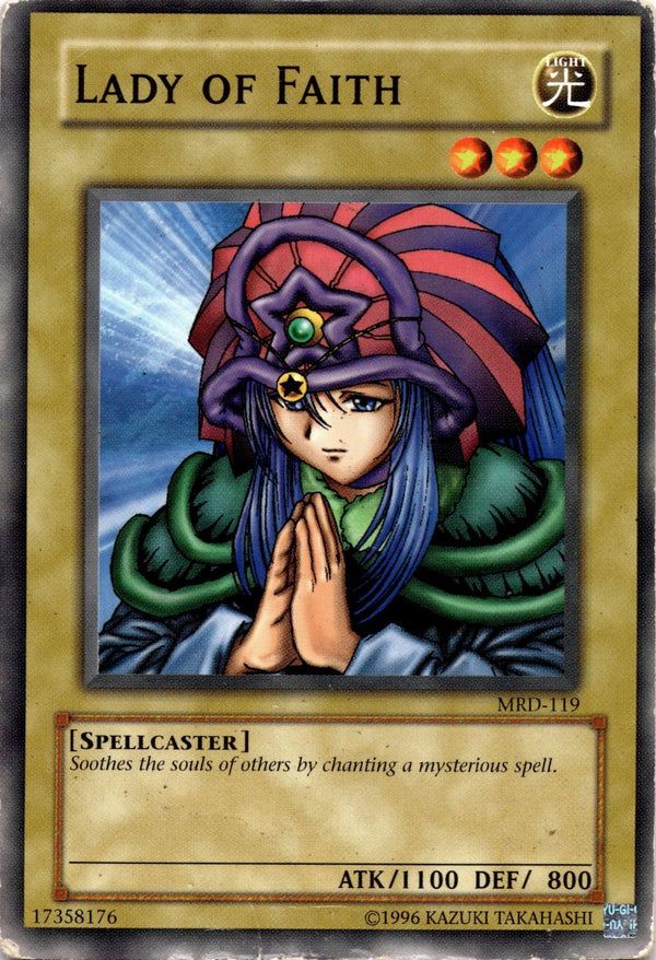 Yugioh Lady of Faith MRD-119 Common Unlimited Edition DAMAGED