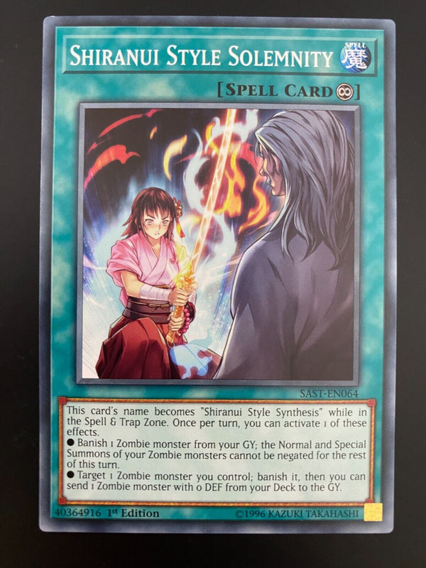 Yugioh Shiranui Style Solemnity SAST-EN064 Common1st Edition NM