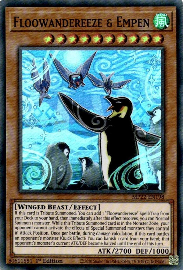 Yugioh Floowandereeze & Empen MP22-EN198 Super Rare 1st Edition LP