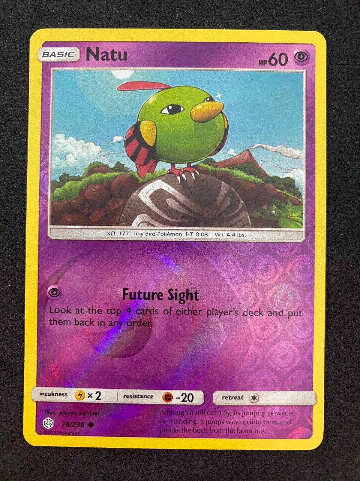 Pokemon Natu 78/236 Cosmic Eclipse Reverse Holo NM