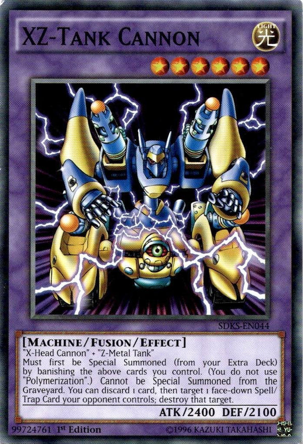 Yugioh XZ-Tank Cannon SDKS-EN044 Common 1st Edition LP/NM