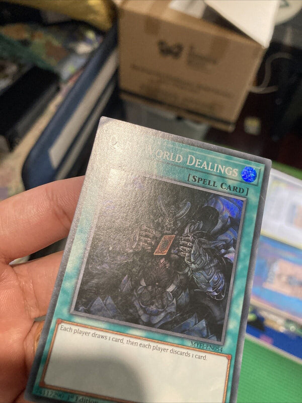 Yugioh Dark World Dealings MYFI-EN054 1st Edition Super Rare MP