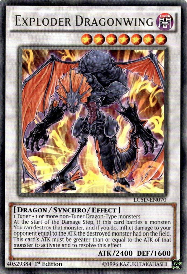Yugioh Exploder Dragonwing LC5D-EN070 Rare 1st Edition LP