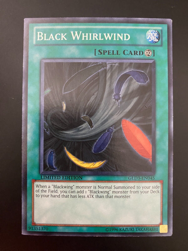 Yugioh Black Whirlwind GLD3-EN045 Common Limited Edition NM