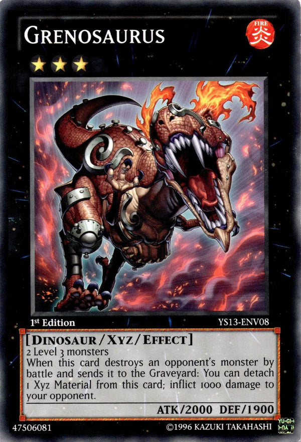 Yugioh Grenosaurus YS13-ENV08 Common 1st Edition HP/MP