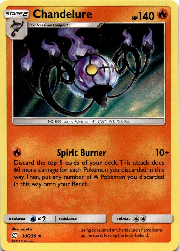 Pokemon Chandelure 30/236 Unified Minds Holo NM