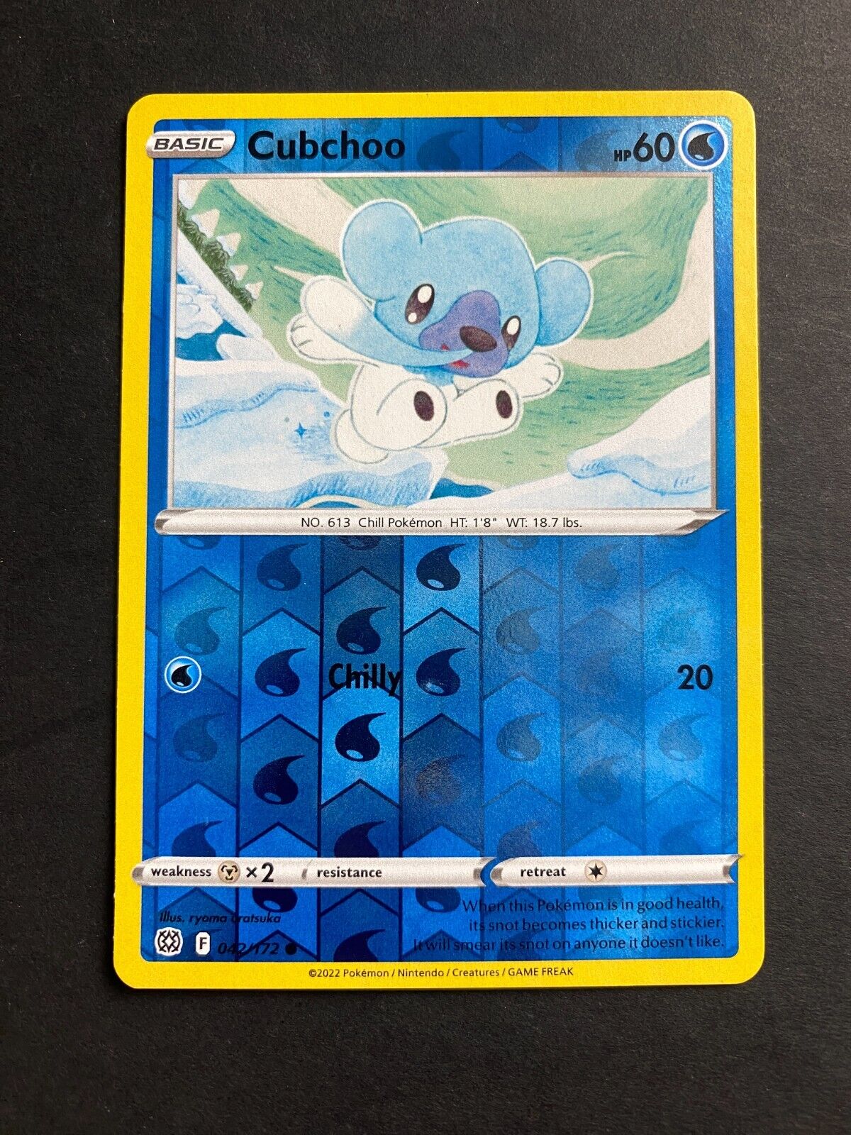 Pokemon Cubchoo 042/172 Brilliant Stars Reverse Holo LP