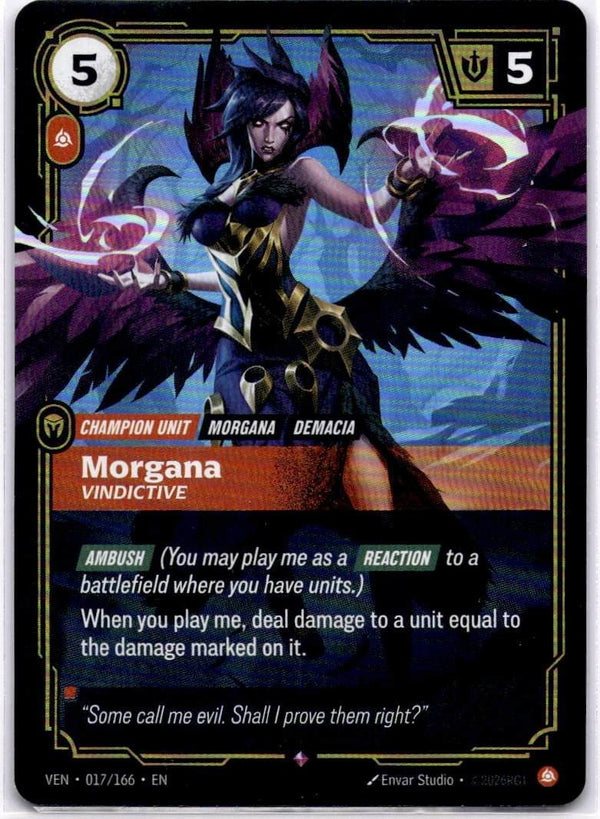 Riftbound Morgana, Vindictive 017/166 Vendetta Rare NM