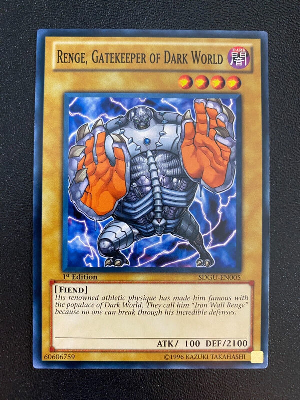 Yugioh Renge, Gatekeeper of Dark World SDGU-EN005 Common 1st Edition NM