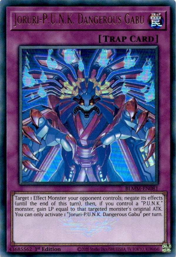 Yugioh Joruri-P.U.N.K. Dangerous Gabu BLMM-EN081 Ultra Rare 1st Edition NM