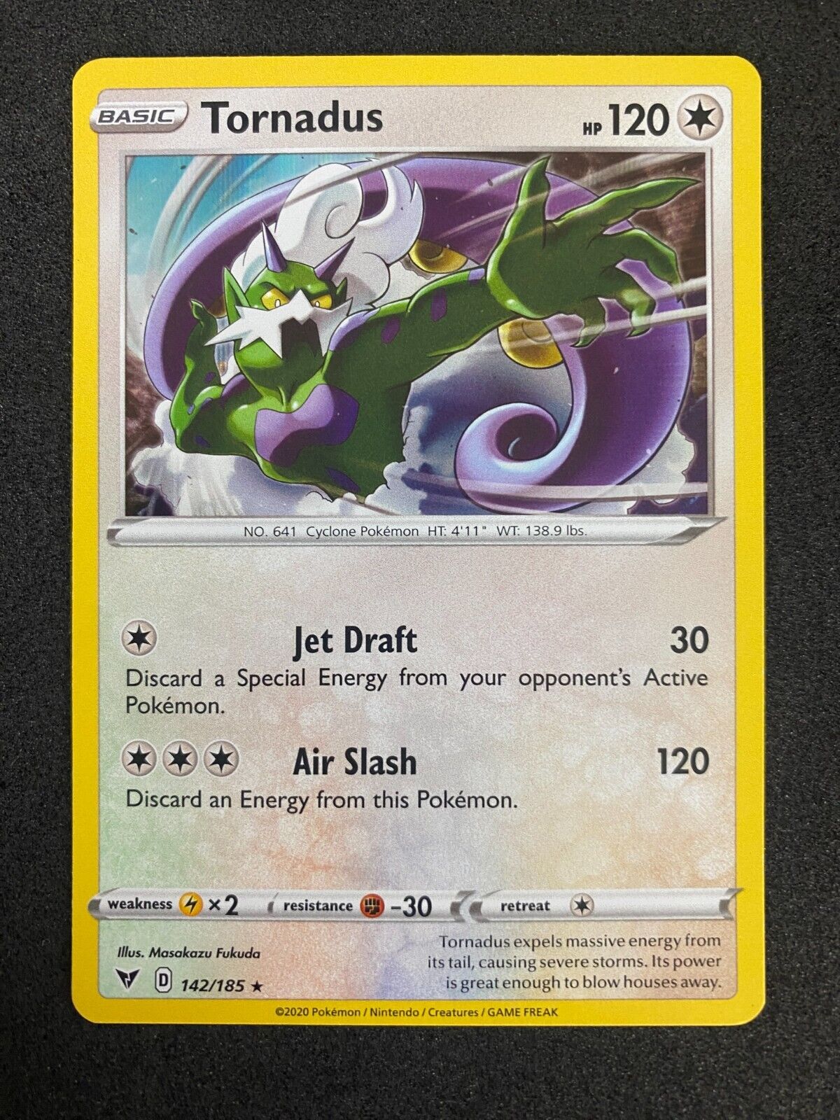 Pokemon Tornadus 142/185 Vivid Voltage Holo NM