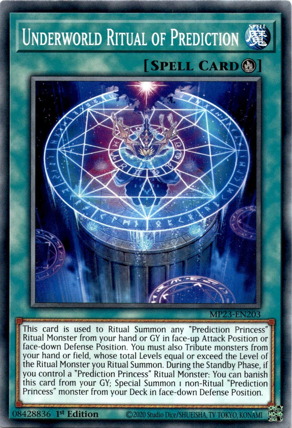 Yugioh Underworld Ritual of Prediction MP23-EN203 Common 1st Edition NM
