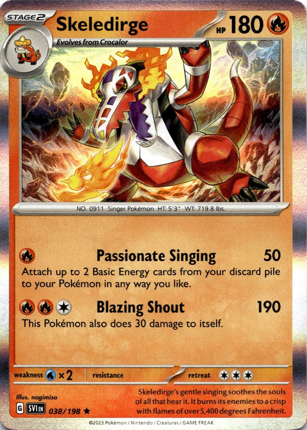 Pokemon Skeledirge 038/198 Scarlet Violet Base Holo NM