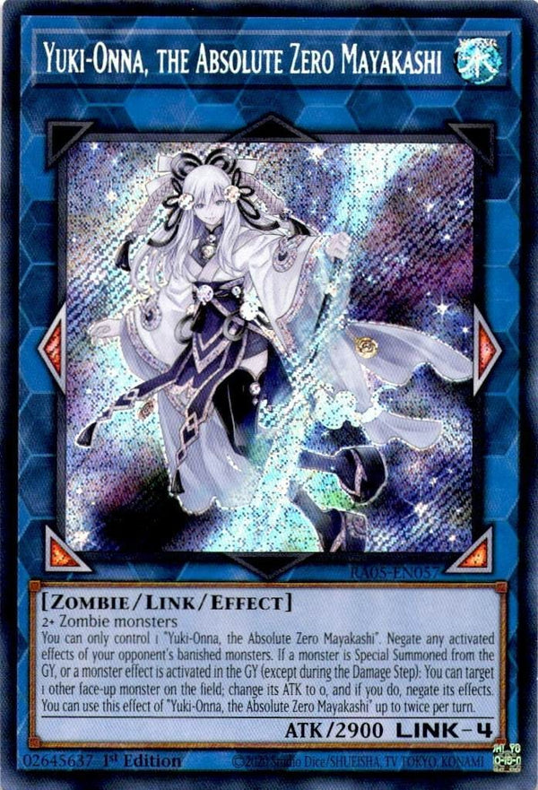Yugioh Yuki-Onna, the Absolute Zero Mayakashi RA05-EN057 NA Print Secret Rar NM