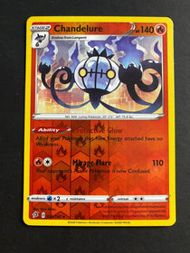 Pokemon Chandelure 033/192 Rebel Clash Reverse Holo NM