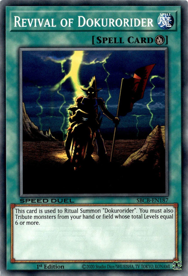 Yugioh Revival of Dokurorider SBCB-EN187 Speed Duel Common 1st Edition NM