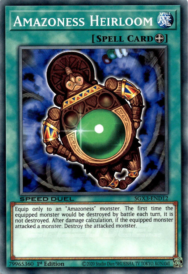 Yugioh Amazoness Heirloom SGX3-END12 Speed Duel Common 1st Edition NM