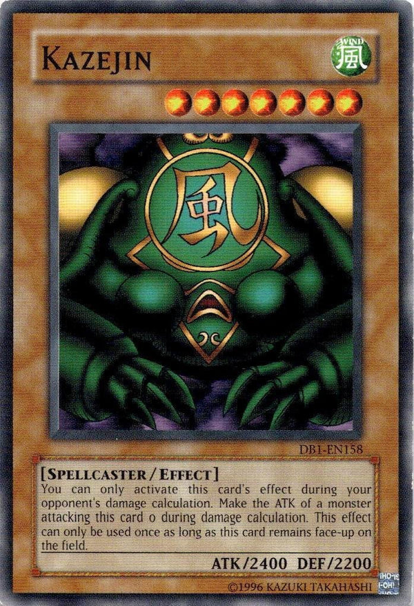 Yugioh Kazejin DB1-EN158 Common Unlimited Edition LP