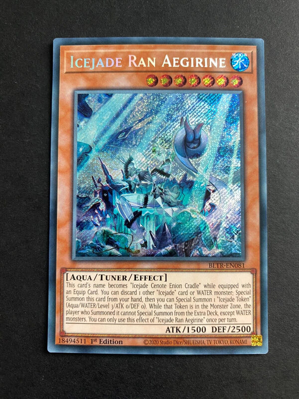Yugioh Icejade Ran Aegirine BLTR-EN081 Secret Rare 1st Edition NM