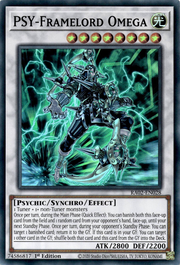 Yugioh PSY-Framelord Omega RA02-EN028 Super Rare 1st Edition NM