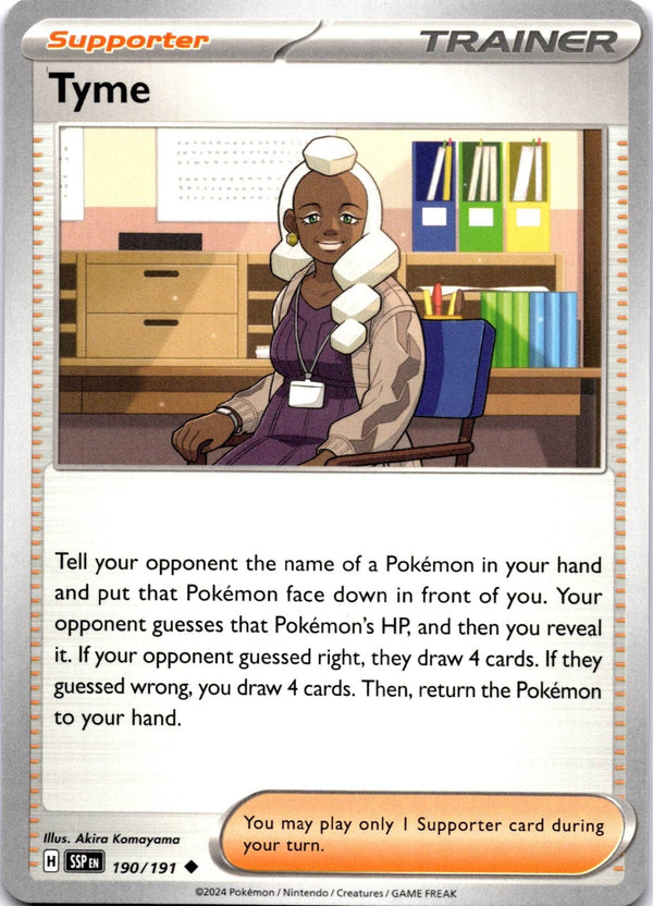 Pokemon Tyme 190/191 Suring Sparks Non Holo NM