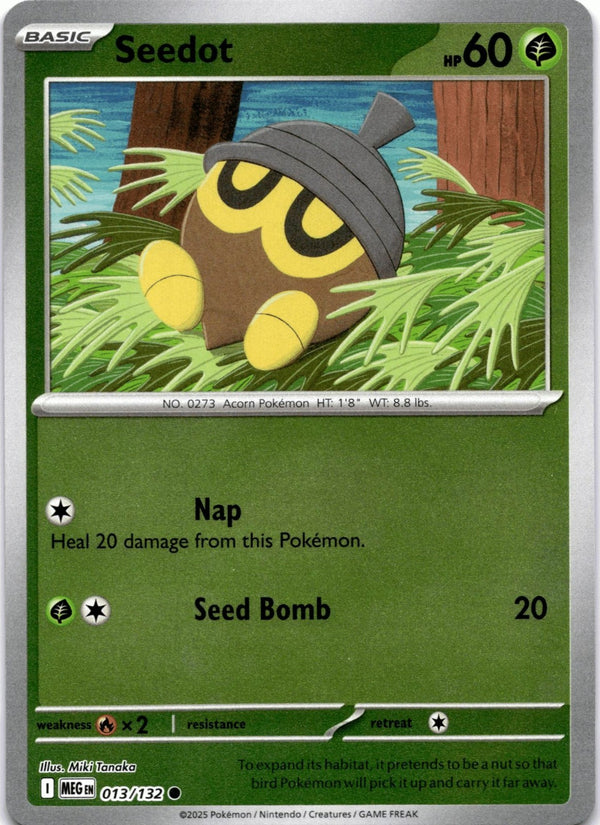 Pokemon Seedot 013/132 Mega Evolution Reverse Holo NM