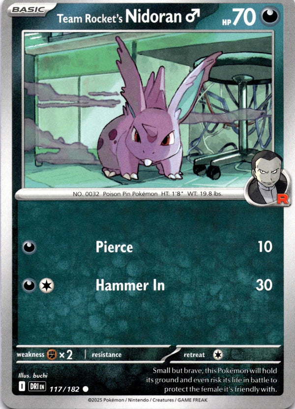 Pokemon Team Rocket's Nidoran 117/182 Destined Rivals Non Holo NM