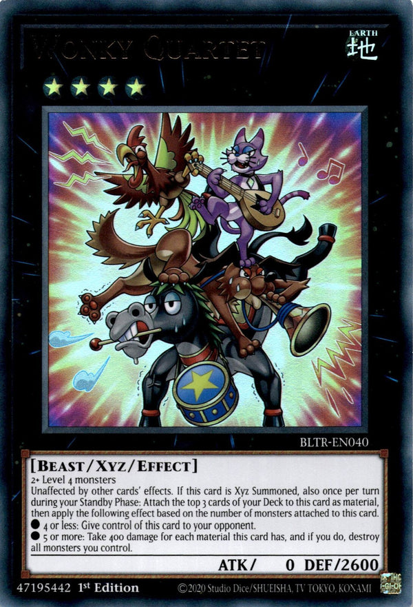 Yugioh Wonky Quartet BLTR-EN040 Ultra Rare 1st Edition NM