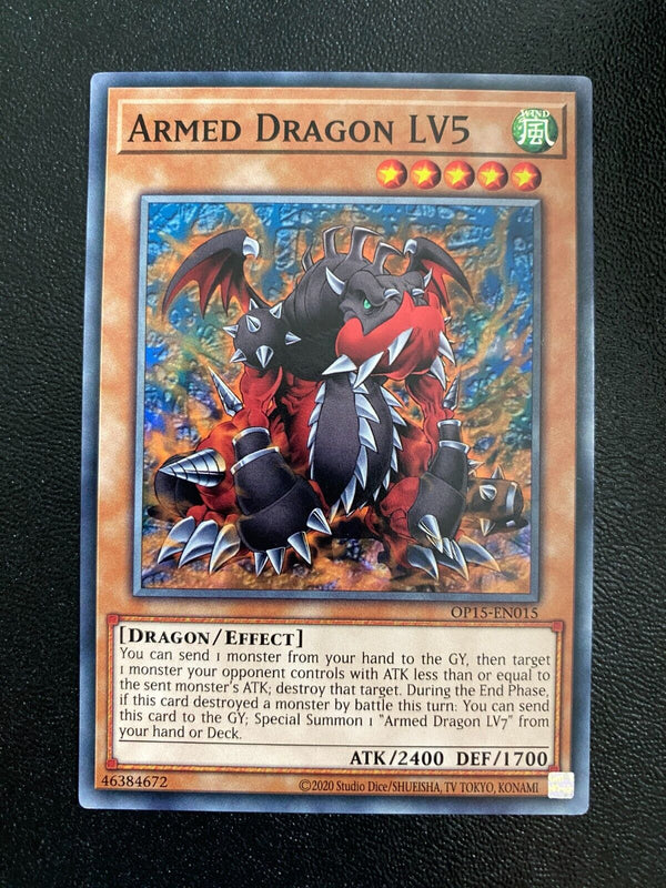 Yugioh Armed Dragon LV5 OP15-EN015 Common Unlimited Edition NM