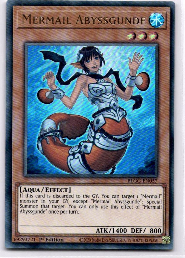 Yugioh Mermail Abyssgunde BLGG-EN057 Ultra Rare 1st Edition NM