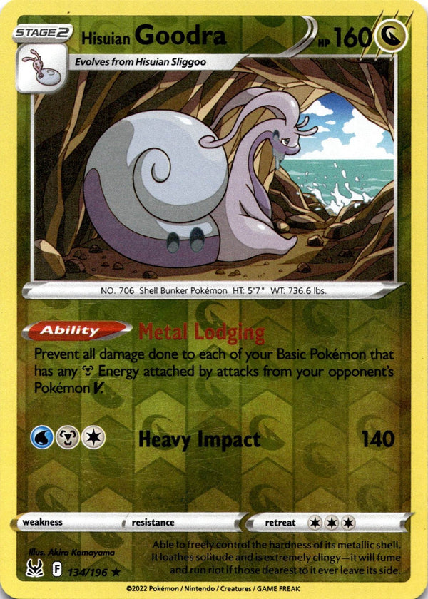 Pokemon Hisuian Goodra 134/196 Lost Origin Reverse Holo LP