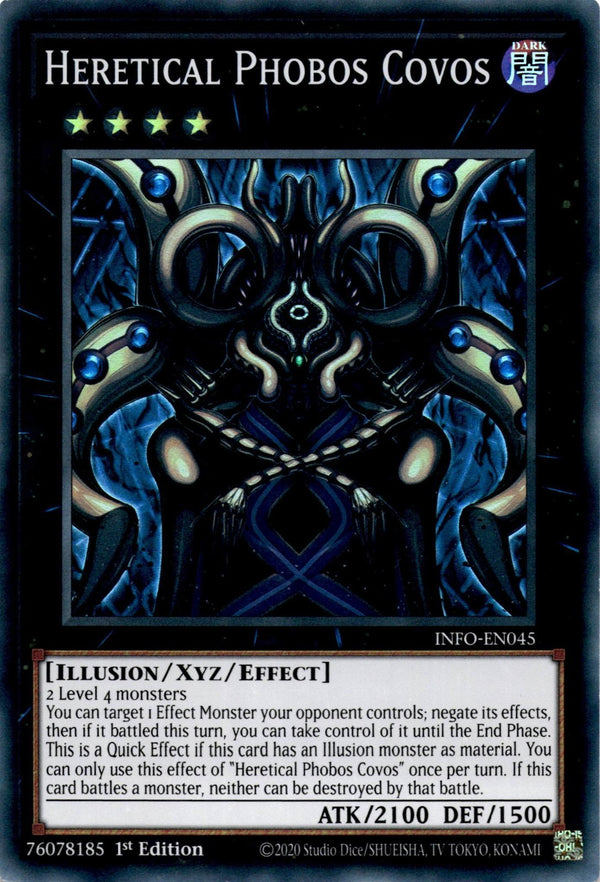 Yugioh Heretical Phobos Covos INFO-EN045 Super Rare 1st Edition LP