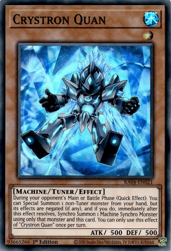 Yugioh Crystron Quan RA04-EN021 Super Rare 1st Edition NM