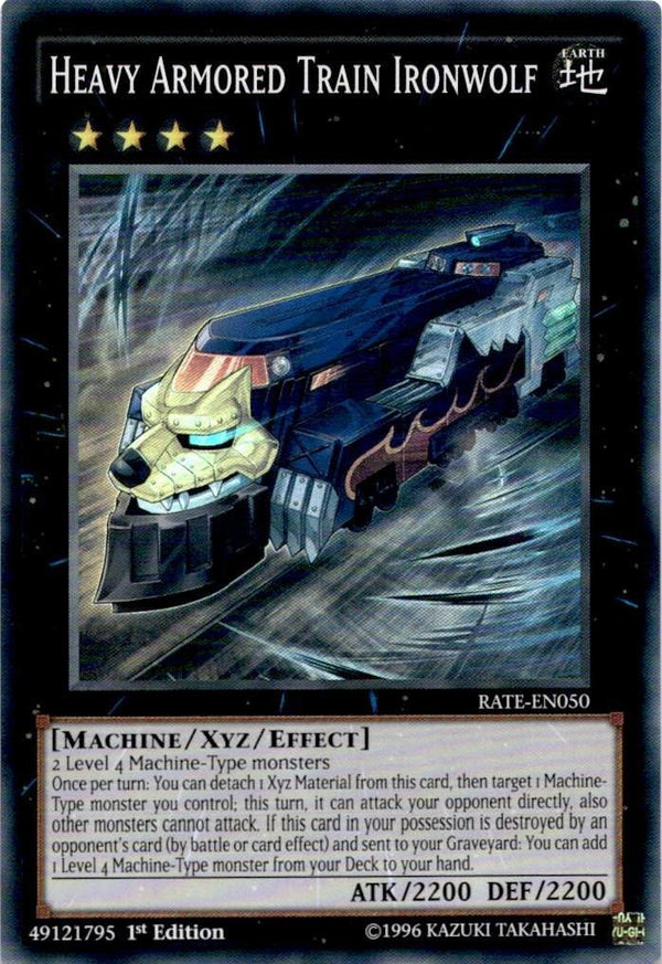 Yugioh Heavy Armored Train Ironwolf RATE-EN050 Super Rare 1st Edition NM