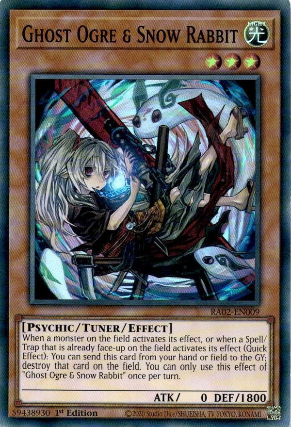 Yugioh Ghost Ogre & Snow Rabbit RA02-EN009 Super Rare 1st Edition NM