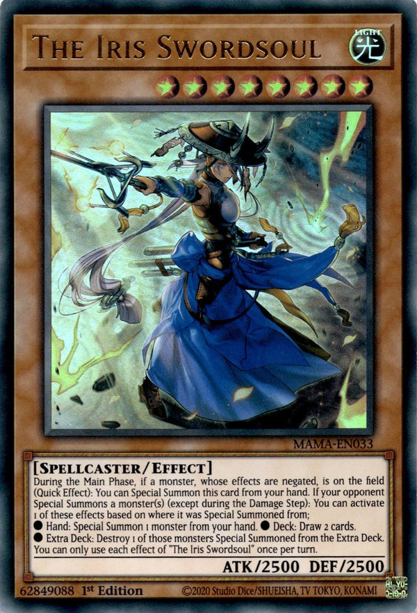 Yugioh The Iris Swordsoul MAMA-EN033 Ultra Rare 1st Edition NM