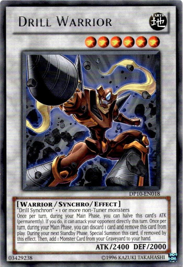 Yugioh Drill Warrior DP10-EN018 Rare Unlimited Edition VLP/NM