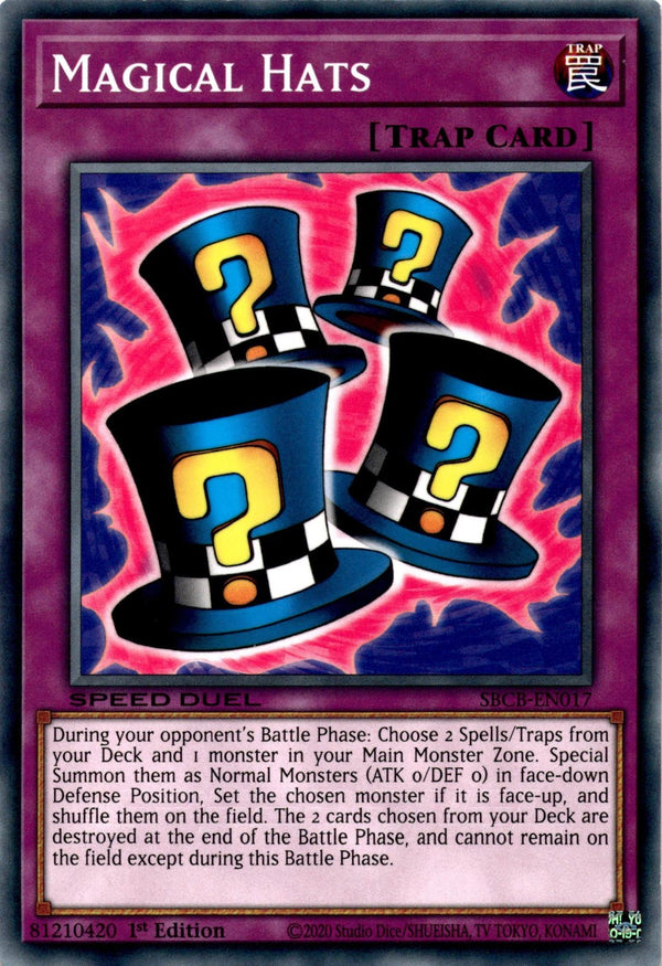 Yugioh Magical Hats SBCB-EN017 Speed Duel Common 1st Edition NM
