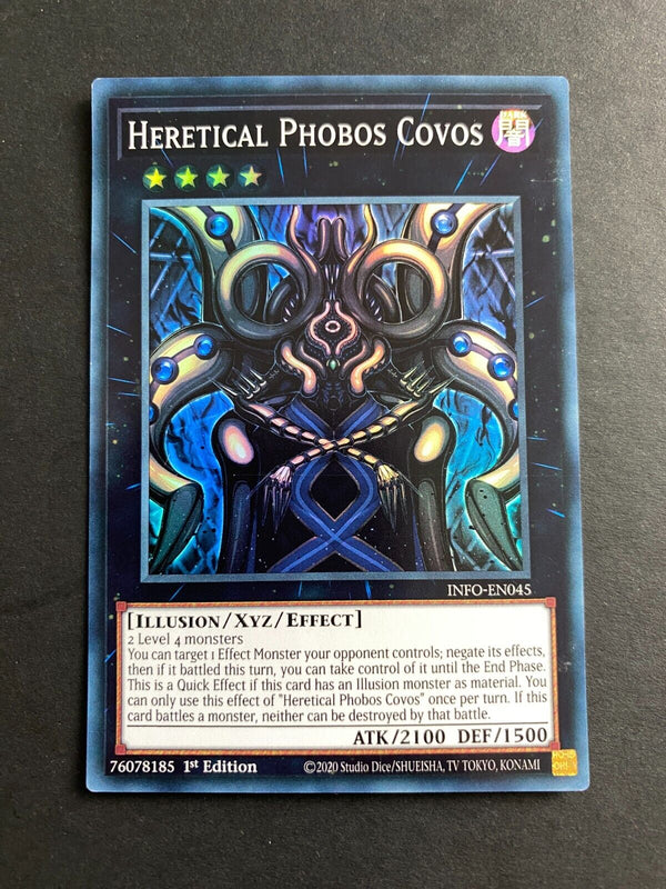 Yugioh Heretical Phobos Covos INFO-EN045 Super Rare 1st Edition NM